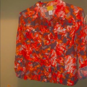 Ruby Rd.  See through button down blouse